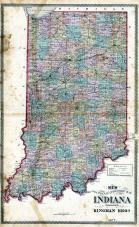 Indiana State Map, Tippecanoe County 1878